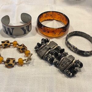 Set of Five Stylish Bracelets